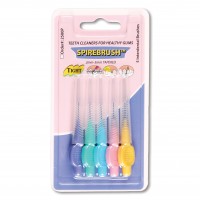 Plasdent FLOSSING BRUSHES  2mm-3mm Tapered, Assorted Lite Colors (5pcs/pack)